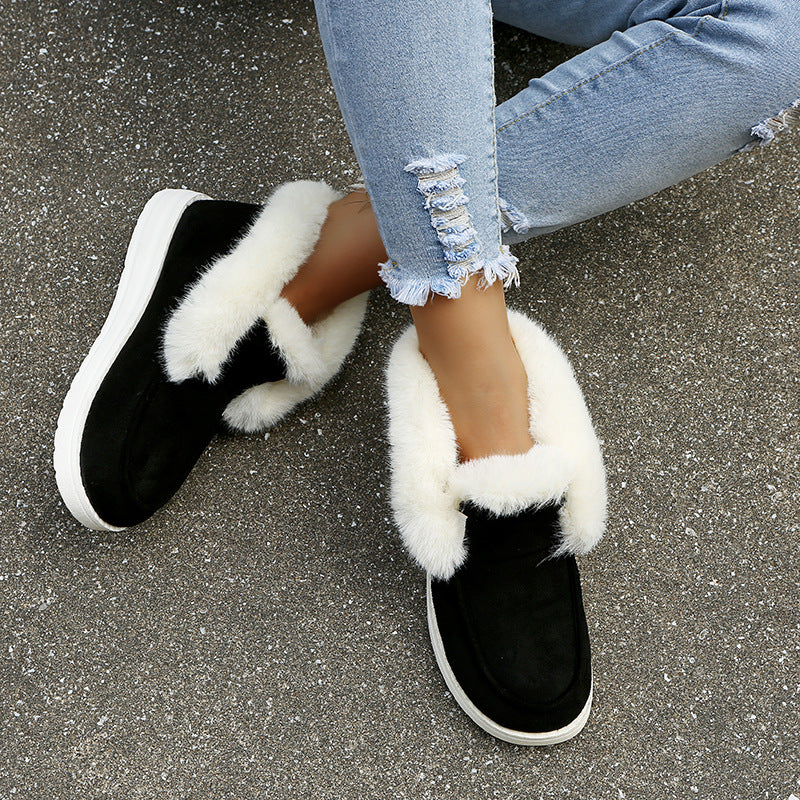 Snow Boots Warm Winter Shoes Plush Fur Ankle Boots Women Women DealSniper.net
