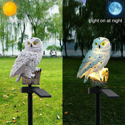 Solar Power LED Owl Parrot Lawn Light Outdoor Lamp