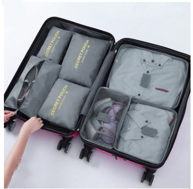 Durable Waterproof Nylon Packing Cube Travel Organizer Bag Women dealsniper-net Gray 1style