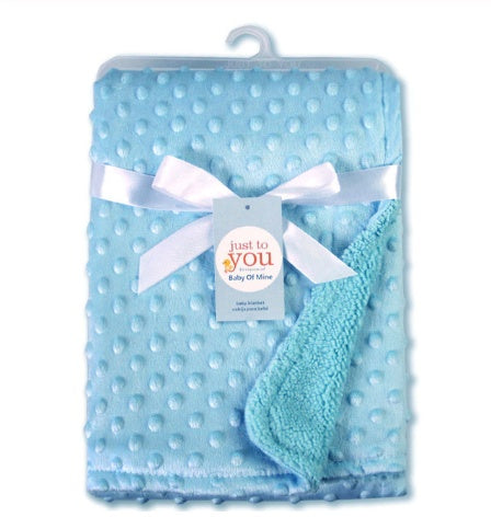 Polar Dot Baby Blanket Blanket Newborn Baby Swaddle Wrap Kids dealsniper-net blue 102x76cm