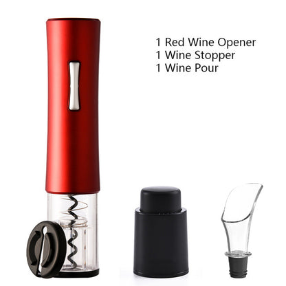Electric Wine Opener Corkscrew Foil Cutter Set Kitchen Gym From House Red set