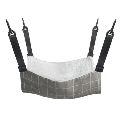 Lamb Fleece Cat Hanging Beds Pets Cage Hammock Bed Pets Gym From House 27x27cm Gray Plaid Autumn And Winter