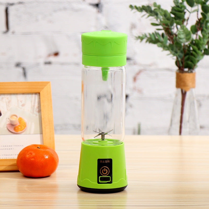 Portable Mini Electric Juicer Kitchen dealsniper-net Green Six knives