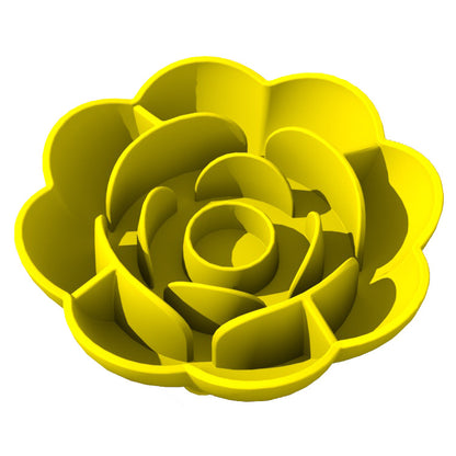 Non-slip Slow Feeding Silicone Dog Food Bowl Easy To Clean Pets dealsniper-net Yellow
