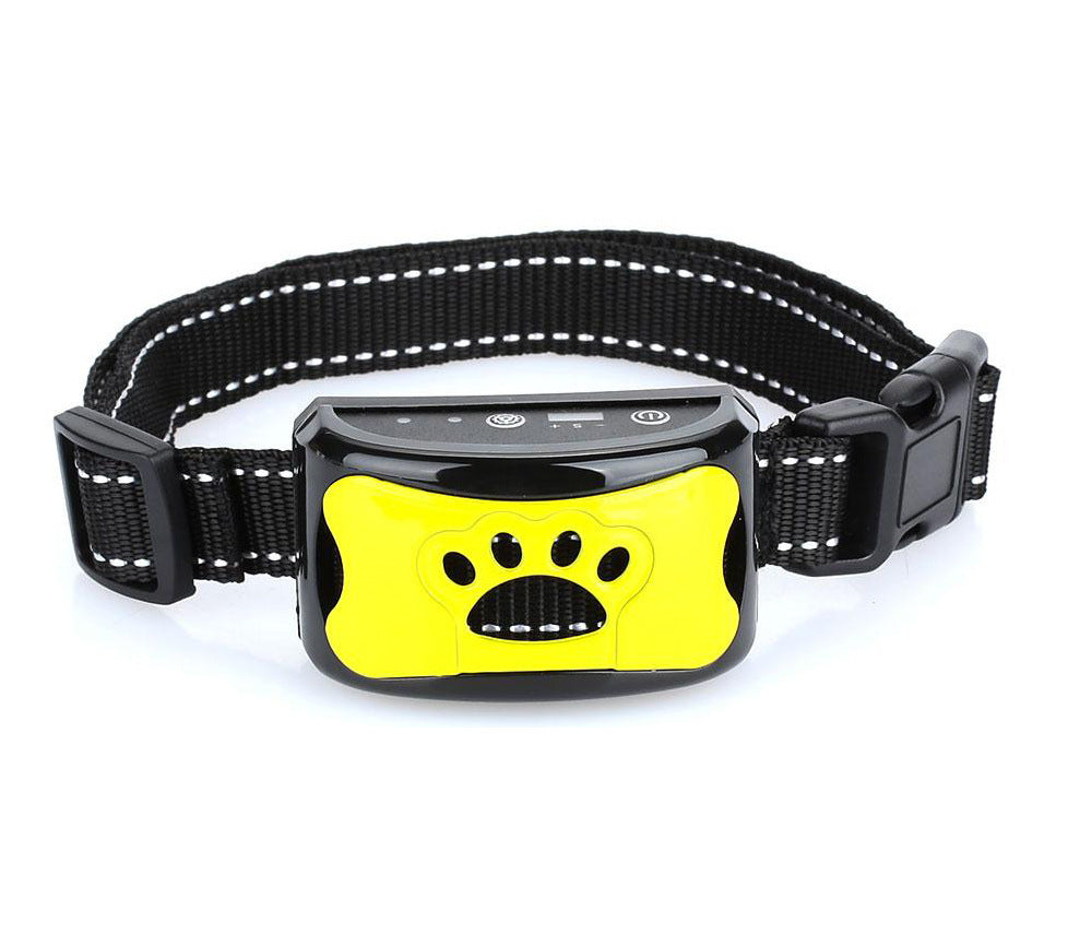 Rechargeable waterproof dog collar Pets DealSniper.net Yellow