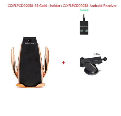 S5 Car Wireless Charging Mobile Phone Bracket Vehicle DealSniper.net B Set