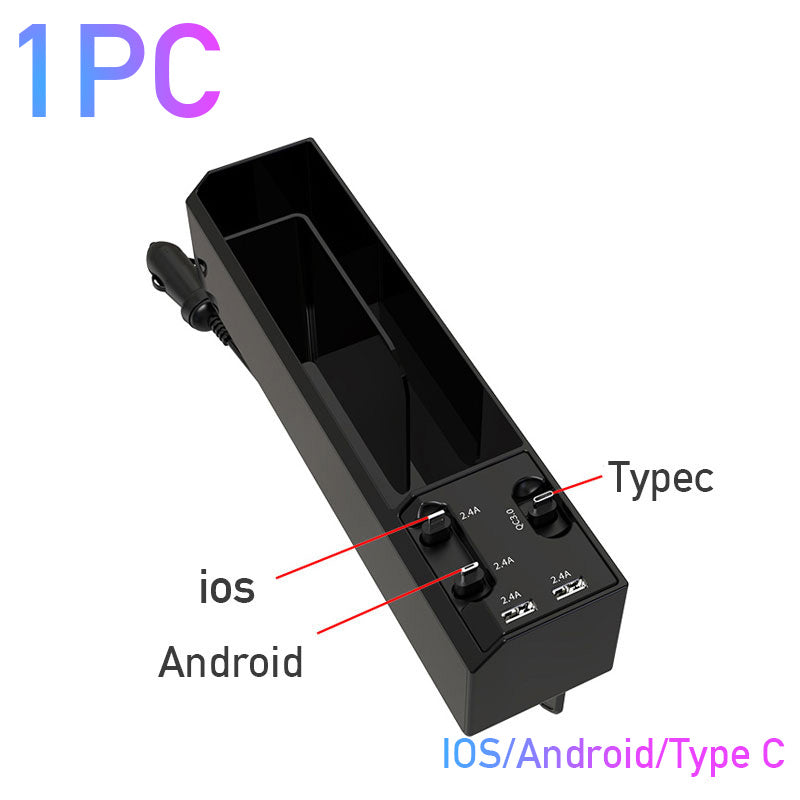 Car Organizer with Charger Cable Car Seat Gap Storage Box with Cable Vehicle Gym From House 3 wire