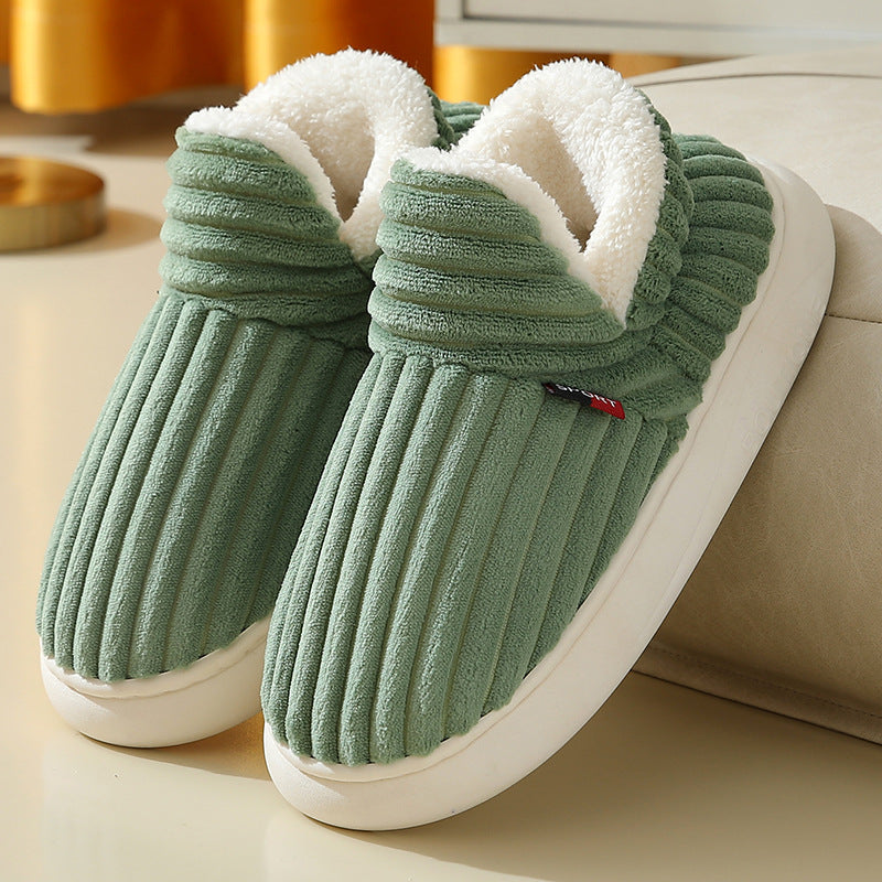 Full Heel Wrap Cotton Shoes Fleece Lined Platform Women dealsniper-net Light Green 36to37