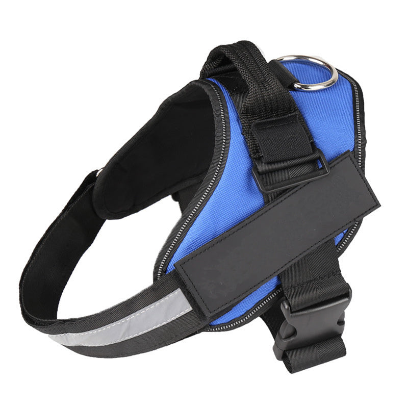 Personalized Custom Adjustable Reflective Breathable Dog Harness Pets dealsniper-net L Blue