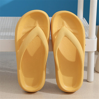 Clip Toe Shoes Eva Non-Slip Slippers Soft Sole Flip Flops Women dealsniper-net Yellow 36and37