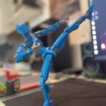 Multi-Jointed Movable Shapeshift Robot 2.0 3D Printed Kids dealsniper-net Sky Blue