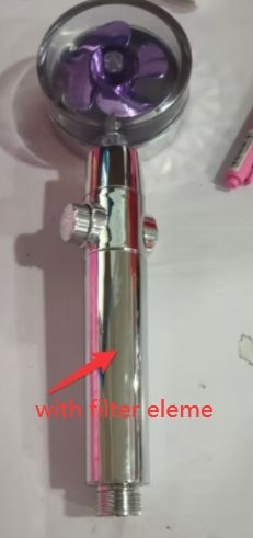 New Turbo Propeller Shower Head Water Saving High Pressure Flow