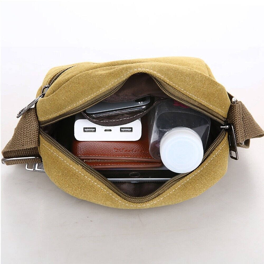Men's Crossbody Messenger Bag Canvas Bags Casual Shoulder Satchel Handbag Pouch Men DealSniper.net