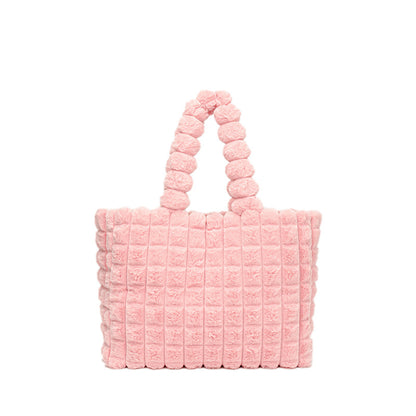 Plaid Handbags Winter Fashion High Capacity Women dealsniper-net Pink L