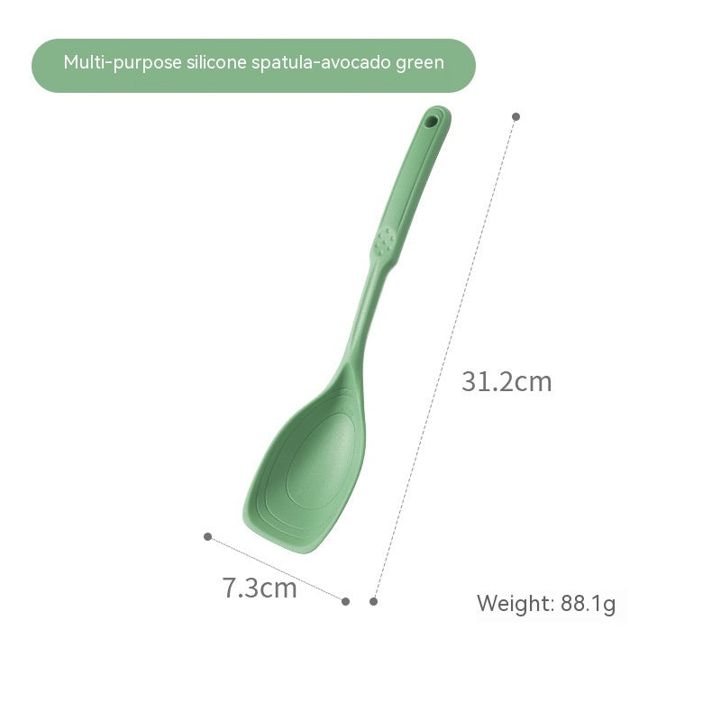 Household Multifunctional Spatula Edible Silicon Kitchen dealsniper-net Ladel Avocado Green