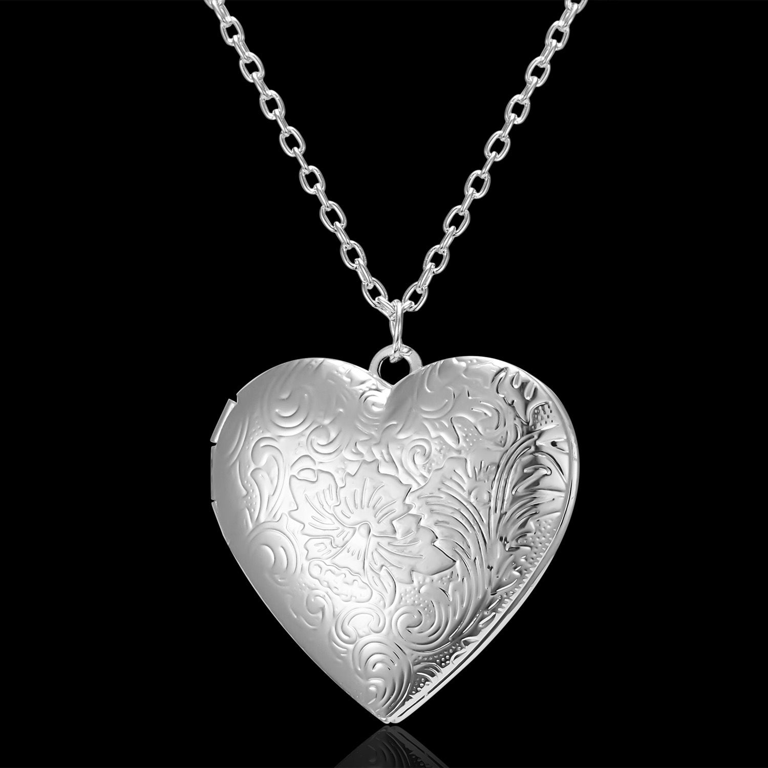 Carved Design Love Necklace Personalized Heart-shaped Jewelry dealsniper-net NC18Y0823