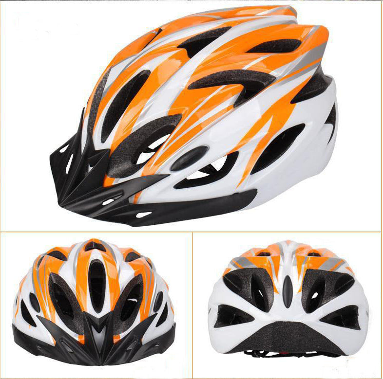 Bicycle helmet roller skating child helmet hard hat Sports dealsniper-net Orange white One size