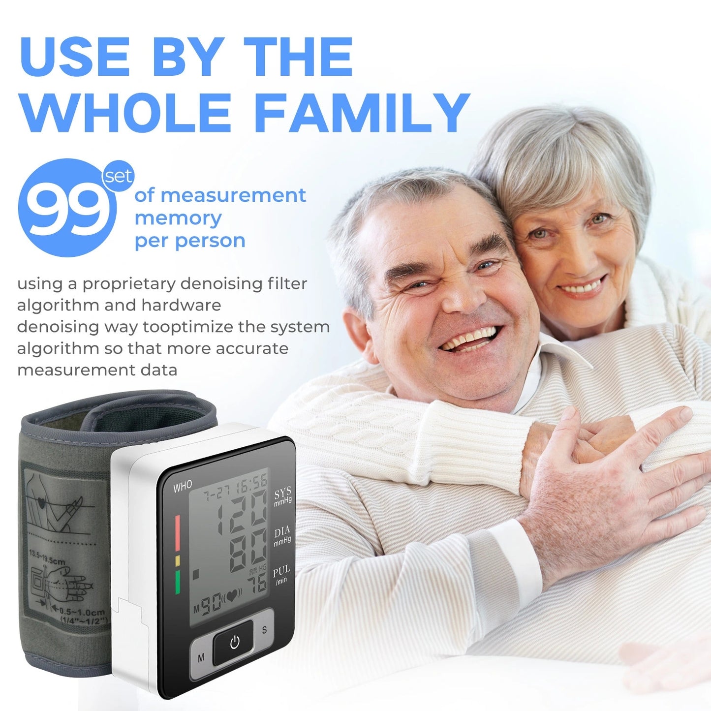 Wrist Blood Pressure Machine With Adjustable Wrist Cuff Beauty dealsniper-net