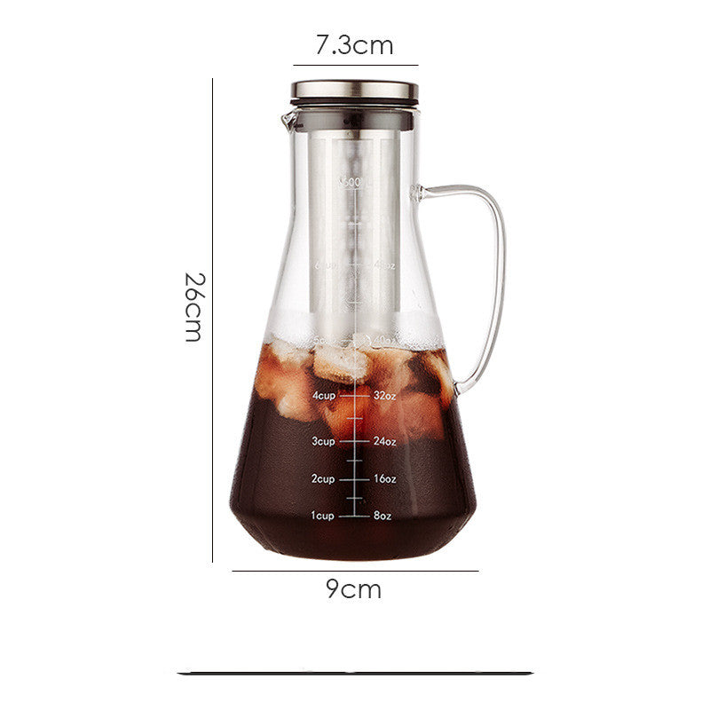 Glass Coffee Pot Mocha Cold Brew Cafetera Filter Home dealsniper-net F