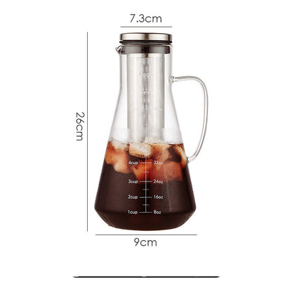 Glass Coffee Pot Mocha Cold Brew Cafetera Filter Home dealsniper-net F