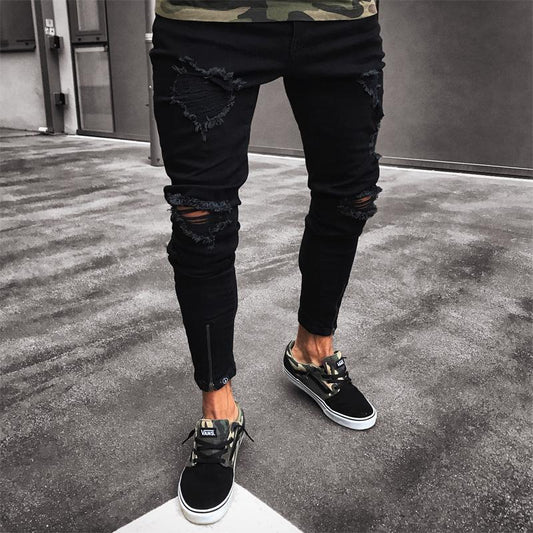 Streetwear Ripped Jeans Men dealsniper-net 2XL