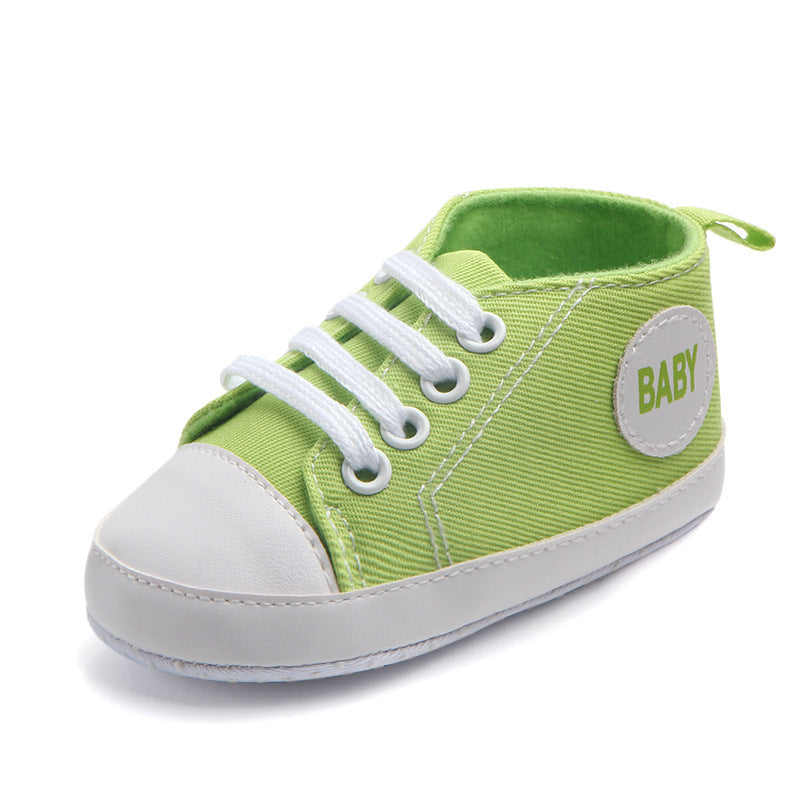 Canvas Classic Sports Sneakers Baby Boys Girls First Walkers Shoes Infant Toddler Soft Sole Anti-slip Baby Shoes Kids DealSniper.net 13 11cm