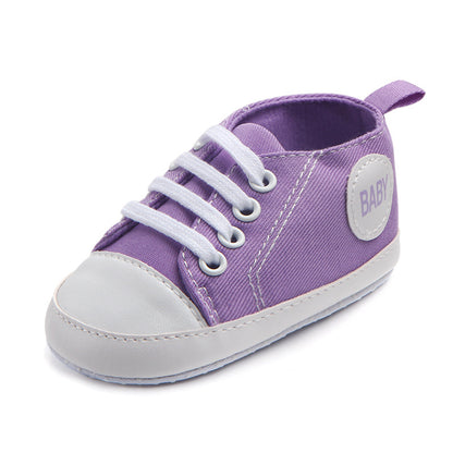 Canvas Classic Sports Sneakers Baby Boys Girls First Walkers Shoes Infant Toddler Soft Sole Anti-slip Baby Shoes Kids DealSniper.net 11 11cm