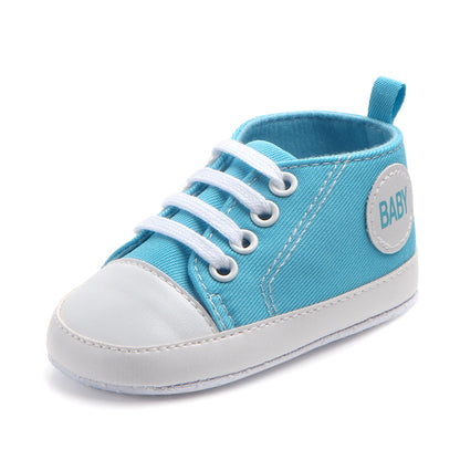 Canvas Classic Sports Sneakers Baby Boys Girls First Walkers Shoes Infant Toddler Soft Sole Anti-slip Baby Shoes Kids DealSniper.net 5 11cm