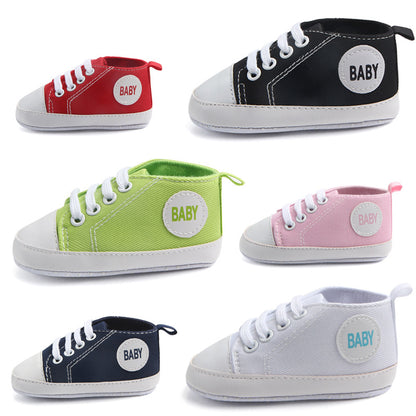 Canvas Classic Sports Sneakers Baby Boys Girls First Walkers Shoes Infant Toddler Soft Sole Anti-slip Baby Shoes Kids DealSniper.net