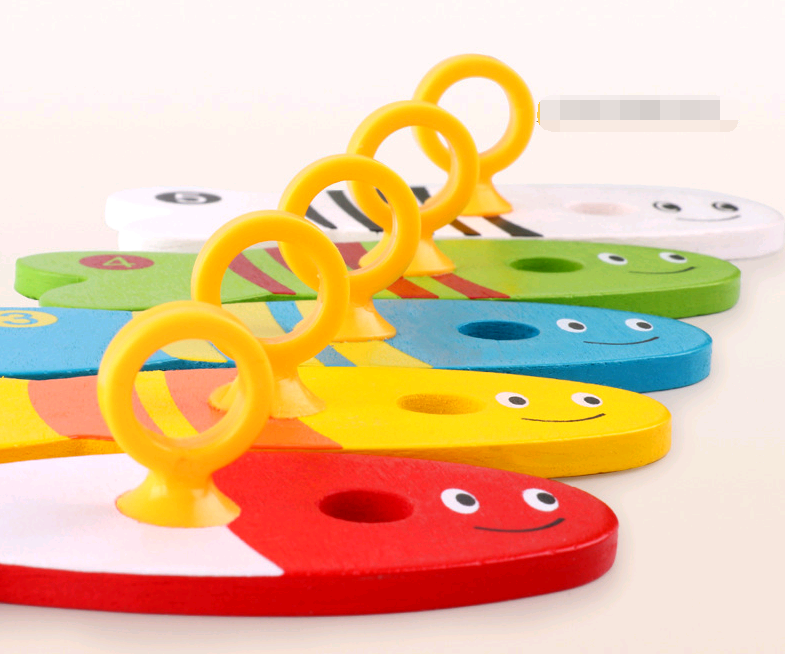 Children's educational creative fishing toys wooden