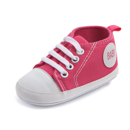 Canvas Classic Sports Sneakers Baby Boys Girls First Walkers Shoes Infant Toddler Soft Sole Anti-slip Baby Shoes Kids DealSniper.net 3 11cm