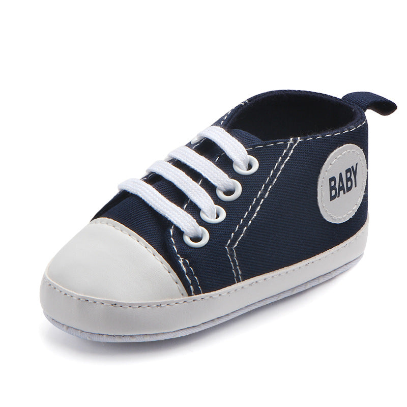 Canvas Classic Sports Sneakers Baby Boys Girls First Walkers Shoes Infant Toddler Soft Sole Anti-slip Baby Shoes Kids DealSniper.net