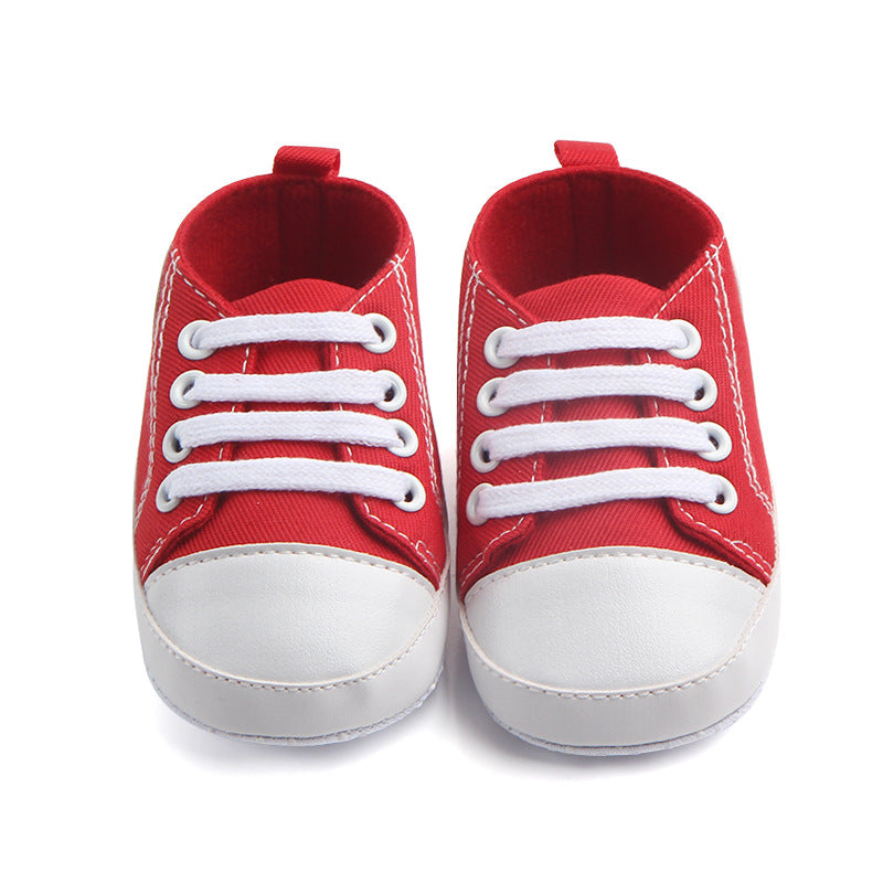 Canvas Classic Sports Sneakers Baby Boys Girls First Walkers Shoes Infant Toddler Soft Sole Anti-slip Baby Shoes Kids DealSniper.net