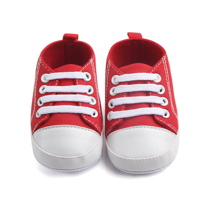 Canvas Classic Sports Sneakers Baby Boys Girls First Walkers Shoes Infant Toddler Soft Sole Anti-slip Baby Shoes Kids DealSniper.net