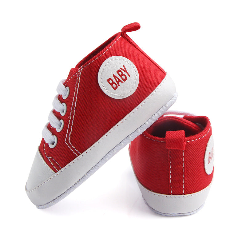 Canvas Classic Sports Sneakers Baby Boys Girls First Walkers Shoes Infant Toddler Soft Sole Anti-slip Baby Shoes Kids DealSniper.net