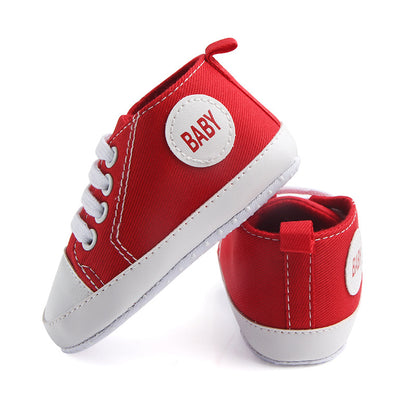 Canvas Classic Sports Sneakers Baby Boys Girls First Walkers Shoes Infant Toddler Soft Sole Anti-slip Baby Shoes Kids DealSniper.net