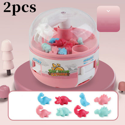 Children's Gashapon Toy Mini Dinosaur Grabbing Machine Kids Toys Kids Gym From House 2PCS Pink