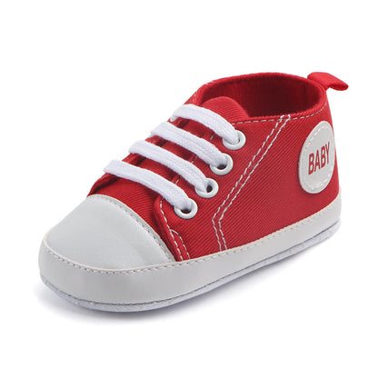 Canvas Classic Sports Sneakers Baby Boys Girls First Walkers Shoes Infant Toddler Soft Sole Anti-slip Baby Shoes Kids DealSniper.net 6 11cm