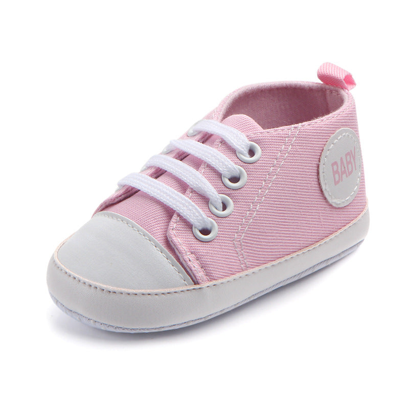 Canvas Classic Sports Sneakers Baby Boys Girls First Walkers Shoes Infant Toddler Soft Sole Anti-slip Baby Shoes Kids DealSniper.net 10 11cm