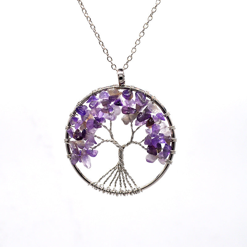 Kabala Life Tree necklace Jewelry dealsniper-net Purple Chain