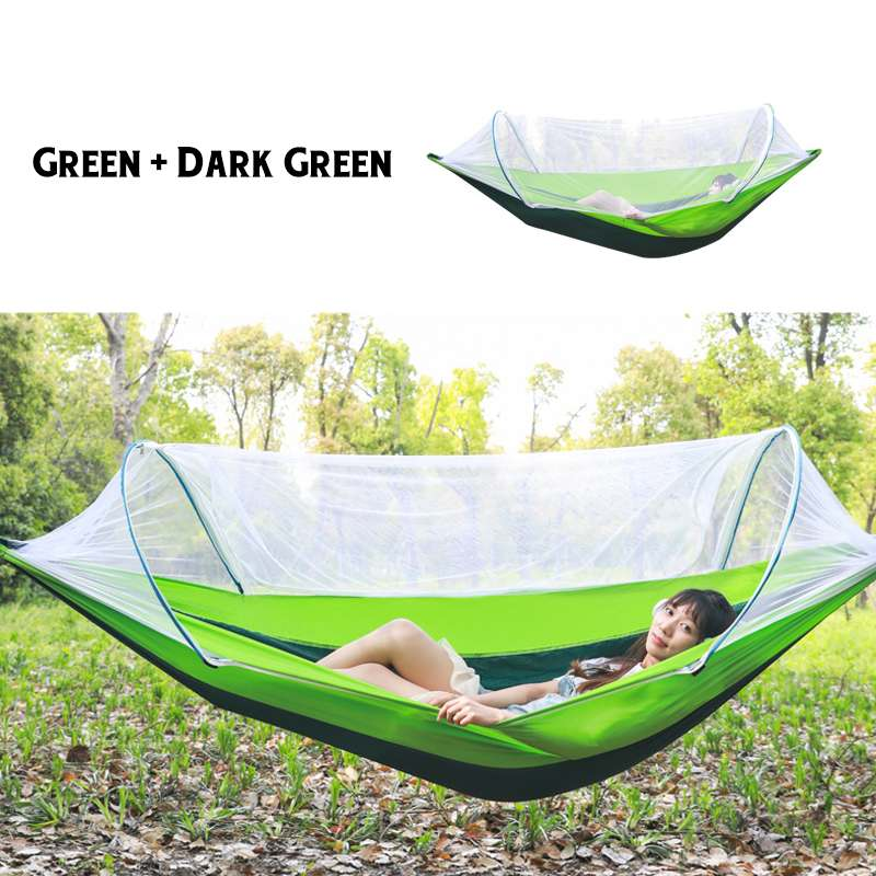 2 Person Portable Outdoor Mosquito Parachute Hammock Outdoor dealsniper-net Green