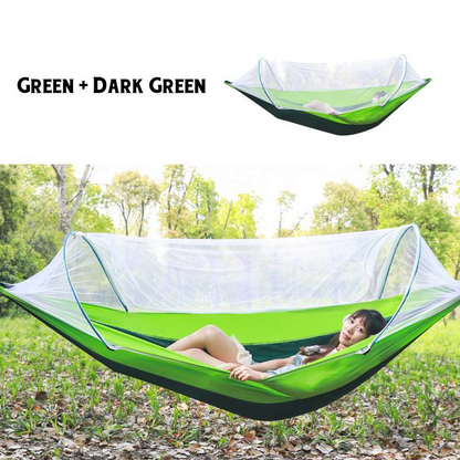 2 Person Portable Outdoor Mosquito Parachute Hammock Outdoor dealsniper-net Green