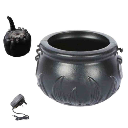 Halloween Pumpkin Smoke Witch Bucket Color Changing Lights Jewelry dealsniper-net Black UK