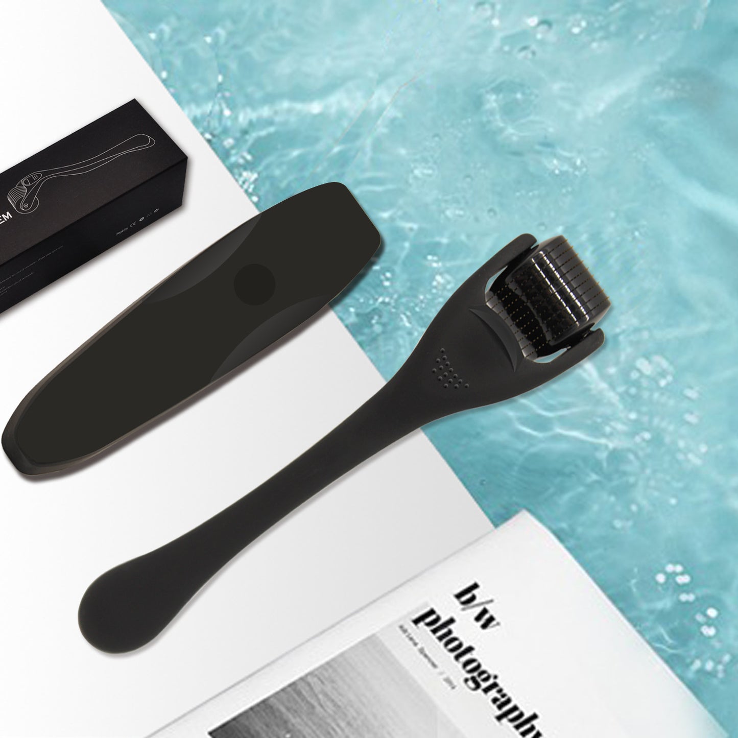Beard Roller Microneedle Frosted Black Titanium Alloy Needle Men dealsniper-net