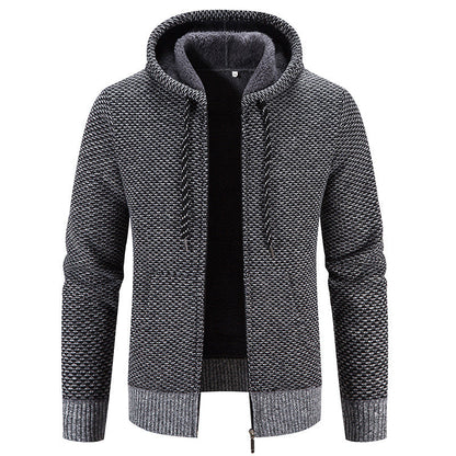 Winter Coat Zipper Closure Solid Color Long Sleeves Men DealSniper.net Light Gray 2XL