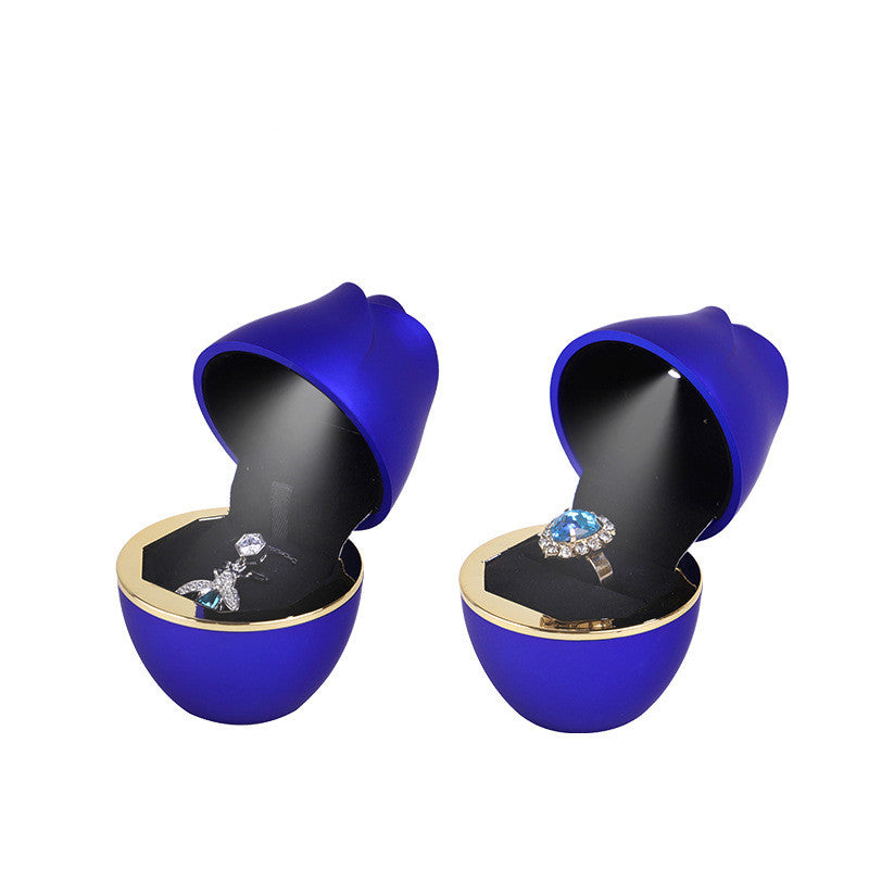 Creative Roses Shape LED Light Jewelry Packing Box Jewelry DealSniper.net