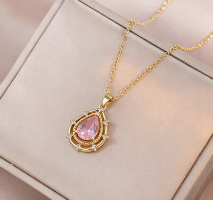Lucky Water Drop Necklace For Women,Trendy Fashion Jewelry Gym From House 001