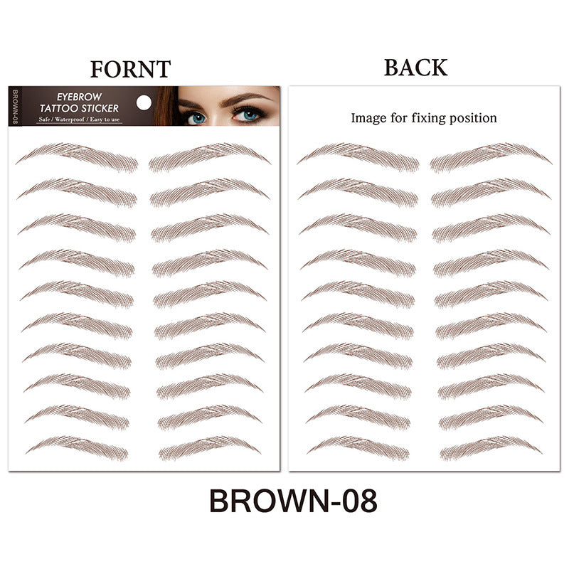 Water-based Hair-liked Authentic Eyebrow Tattoo Sticker Beauty Gym From House Brown08