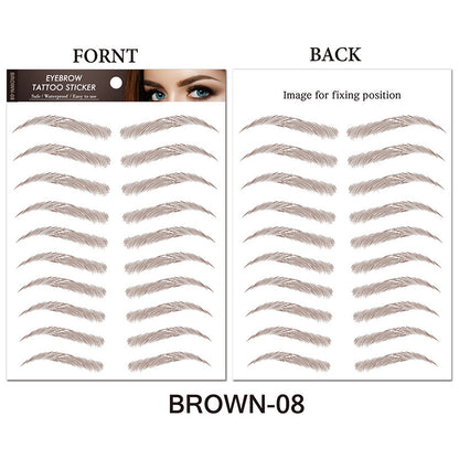 Water-based Hair-liked Authentic Eyebrow Tattoo Sticker Beauty Gym From House Brown08