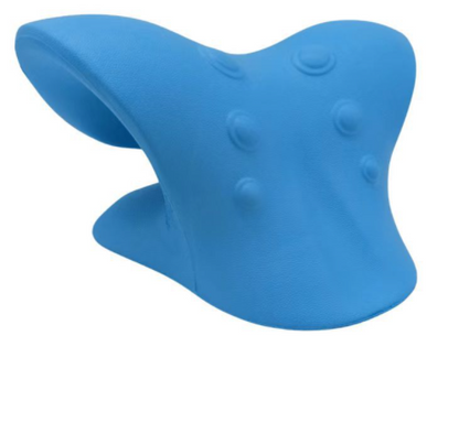 Multifunctional Manual Six-wheel Neck Massager Massage Relieve Roller Health dealsniper-net Cshaped pillow blue